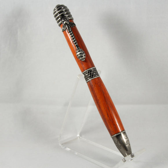 HB-AE Honey Bee Twist Pen Padauk With Antique Pewter Trim