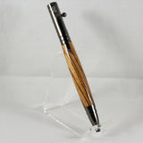 T-FE Bolt Action Tec Zebrawood Pen With Gun Metal Trim