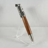 SL-G Steam Locomotive Bolt Action Sapele Pen With Antique Pewter