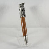 SL-G Steam Locomotive Bolt Action Sapele Pen With Antique Pewter